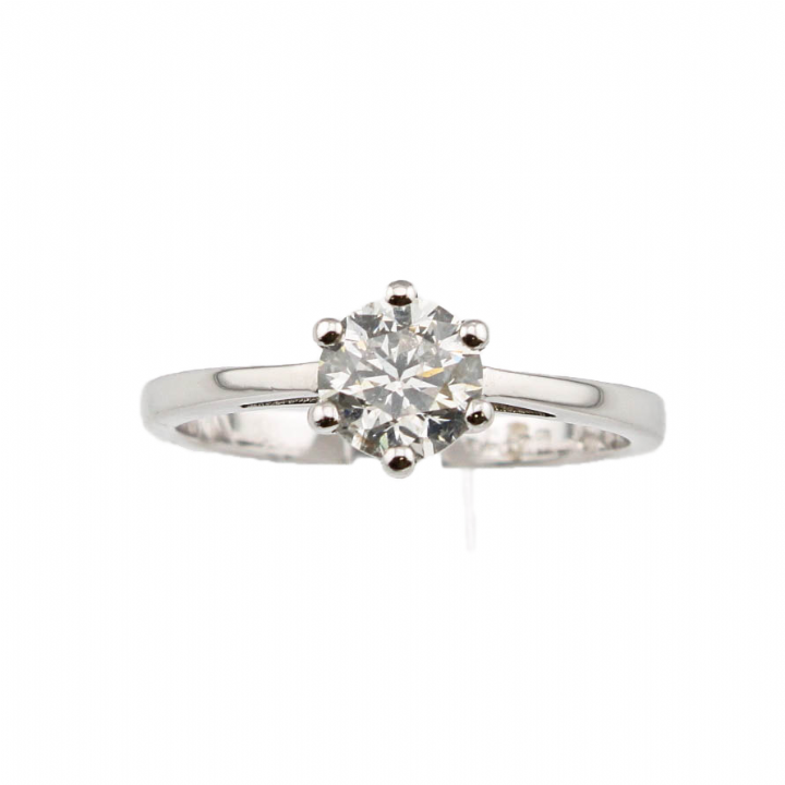 Pre-Owned Platinum Diamond Solitaire Ring 0.65ct