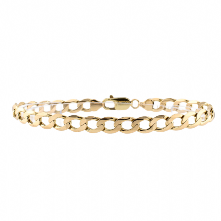 Pre-Owned 9ct Yellow Gold Curb Bracelet 1505711