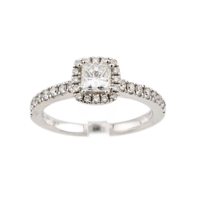 18ct White Gold Diamond Solitaire Ring 0.80ct 0521693