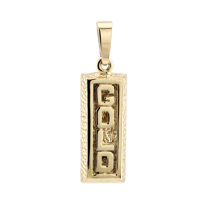Pre-Owned 9ct Yellow Gold 'GOLD' Pendant