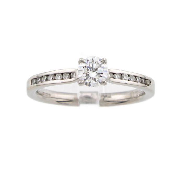 Pre-Owned Platinum Diamond Solitaire Ring 0.46ct Total