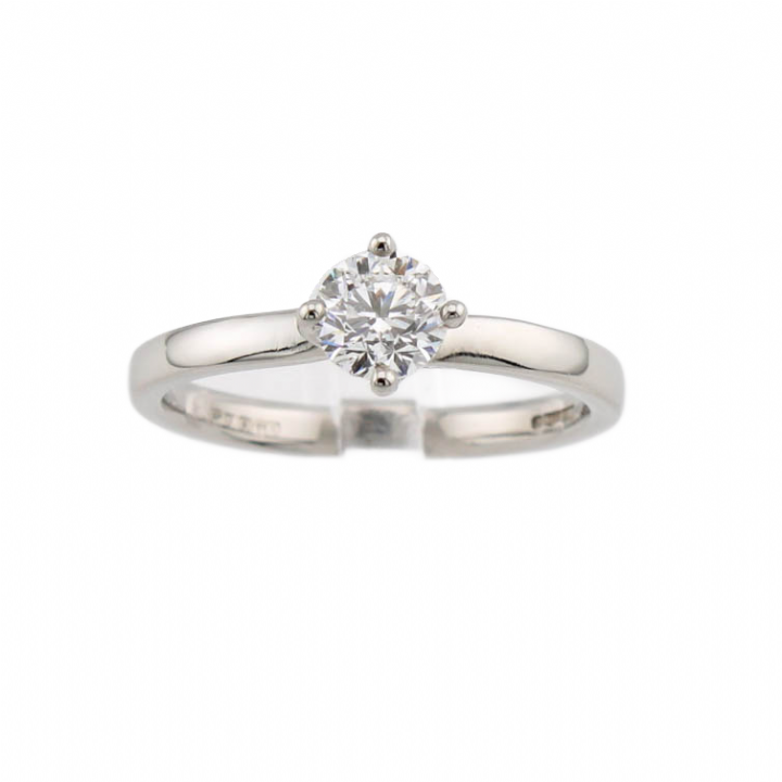 Pre-Owned Platinum Diamond Solitaire Ring 0.52ct