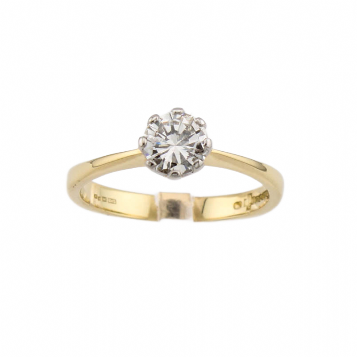 Pre-Owned 18ct Yellow Gold Diamond Solitaire Ring 0.75ct 1601112