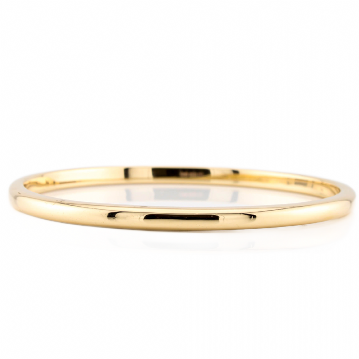Pre-Owned 9ct Yellow Gold Plain Oval Bangle 1504062