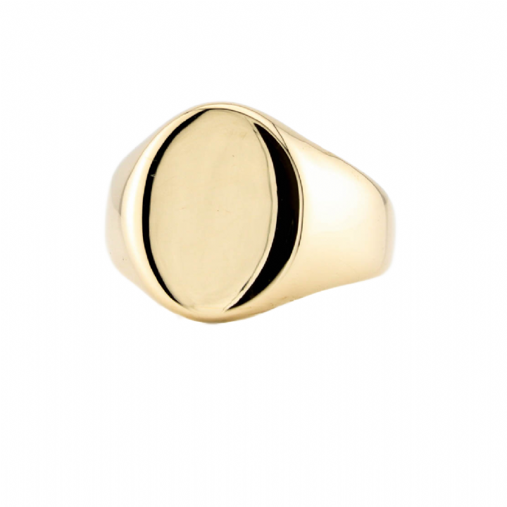 Pre-Owned 9ct Yellow Gold Oval Signet Ring 1508422
