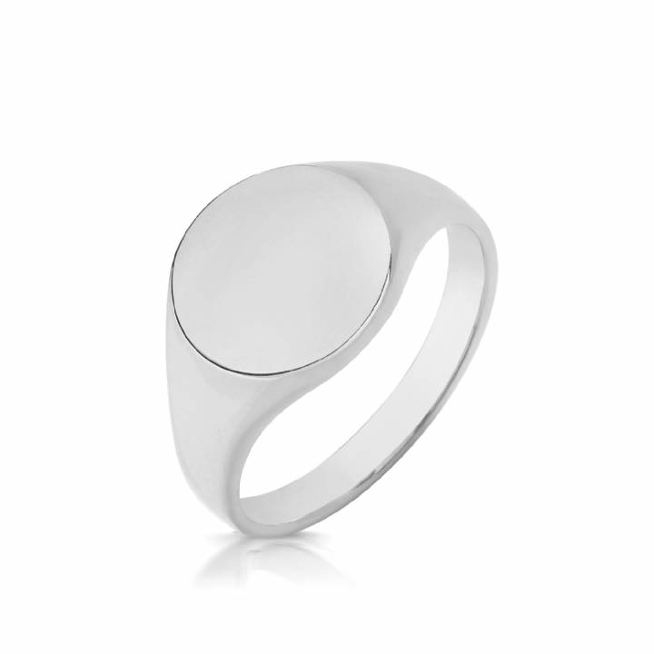 New Silver Plain Polished Signet Ring