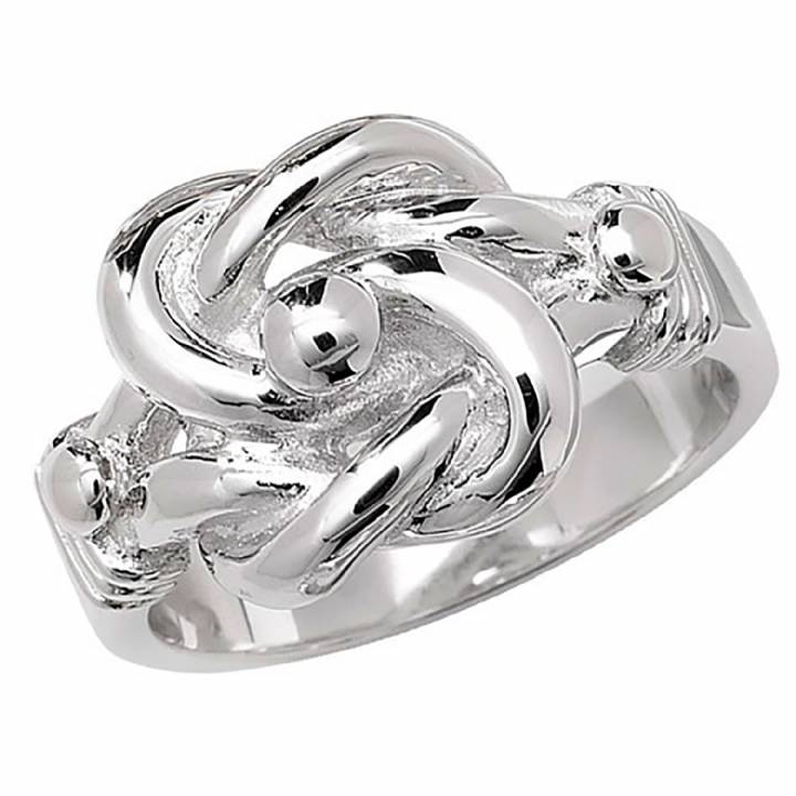 New Silver Polished Knot Ring