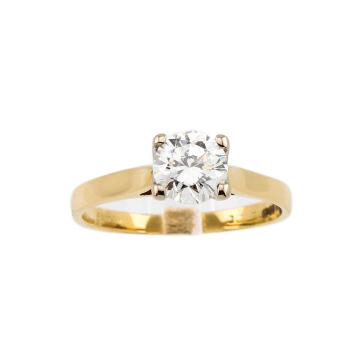 Pre-Owned 18ct Yellow Gold Diamond Solitaire Ring 0.84ct
