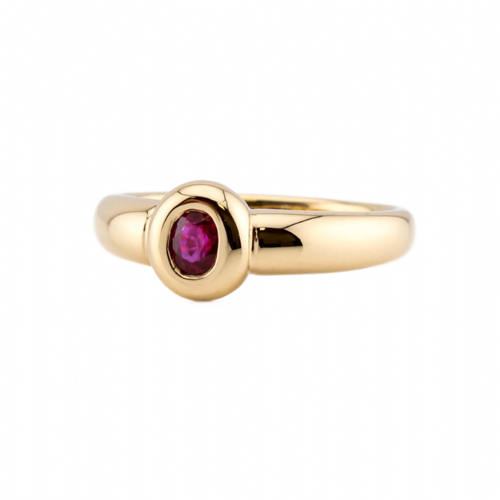 Pre-Owned 18ct Yellow Gold Ruby Solitaire Ring