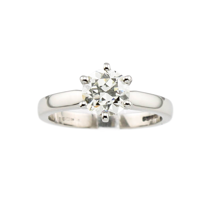 Pre-Owned Platinum Diamond Solitaire Ring 1.03ct