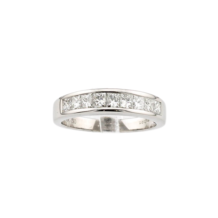 Pre-Owned 18ct White Gold Diamond Half Eternity Ring 0.80ct
