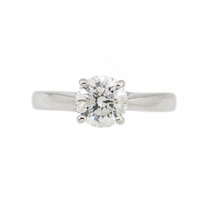 Pre-Owned 18ct White Gold Diamond Solitaire Ring 1.35ct