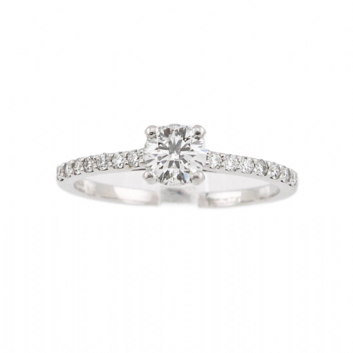 Pre-Owned Platinum Diamond Solitaire Ring 0.64ct