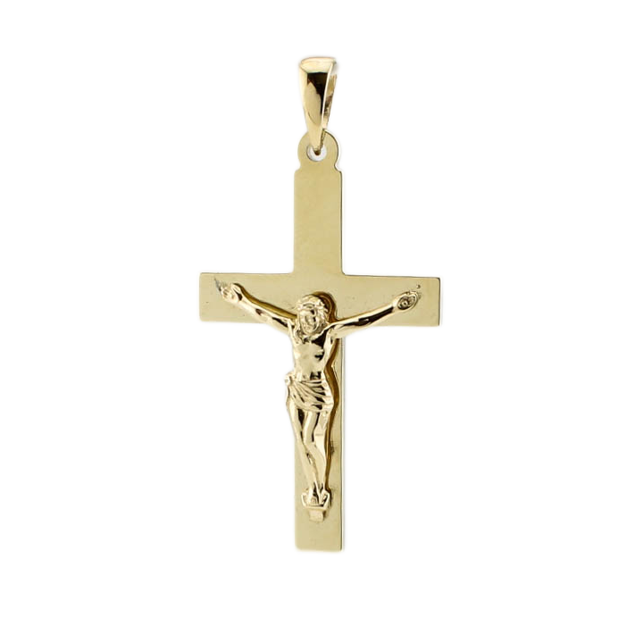 Pre-Owned 9ct Yellow Gold Crucifix Pendant 1510747