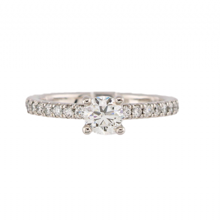 Pre-Owned Platinum Diamond Solitaire Ring 0.86ct Total