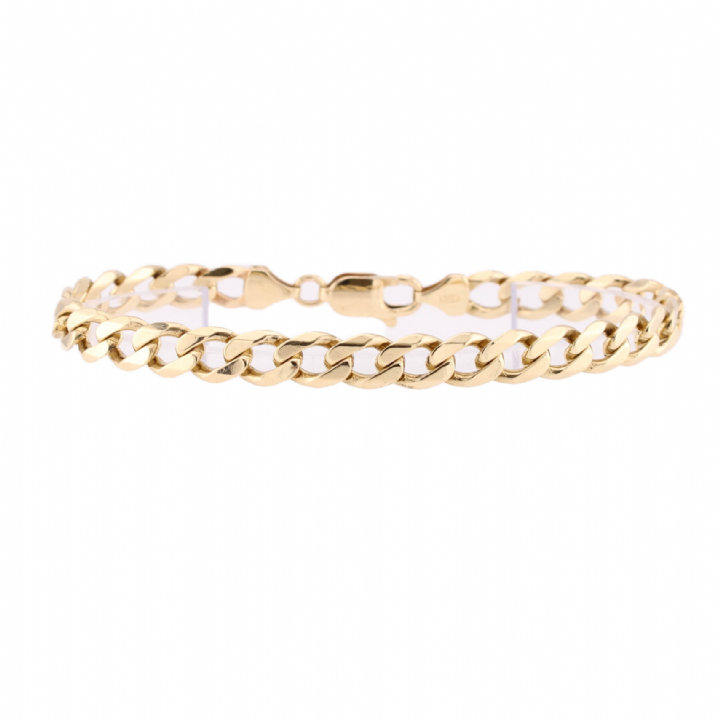 Pre-Owned 9ct Yellow Gold Curb Bracelet 1505735