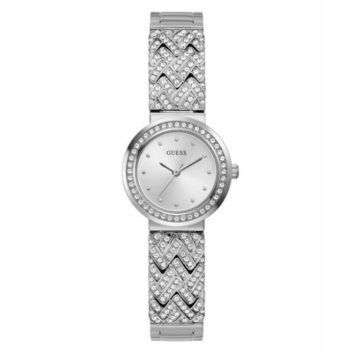 Guess Ladies Silver Tone Treasure Bracelet Watch Was £195.00