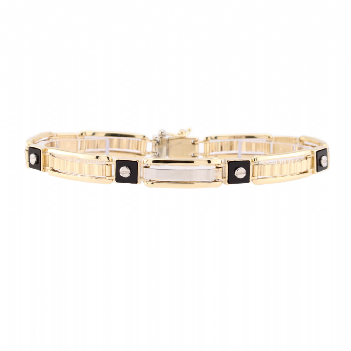 Pre-Owned 14ct 2 Colour Gold Bracelet 7020237