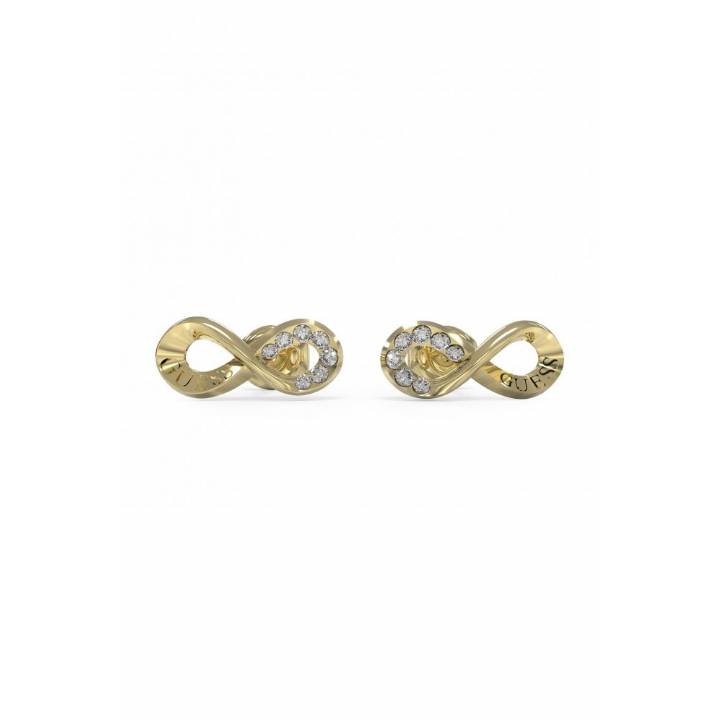 Guess Gold Tone Infinity Stud Earrings Was £40.00 1401924