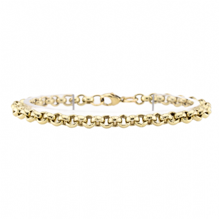 Pre-Owned 9ct yellow Gold Solid Belcher Bracelet