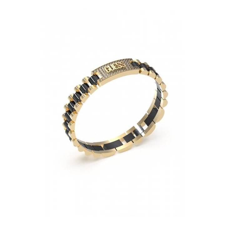 Guess Gents Empire Gold & Black Colour Bracelet, Was £95.00 1402146