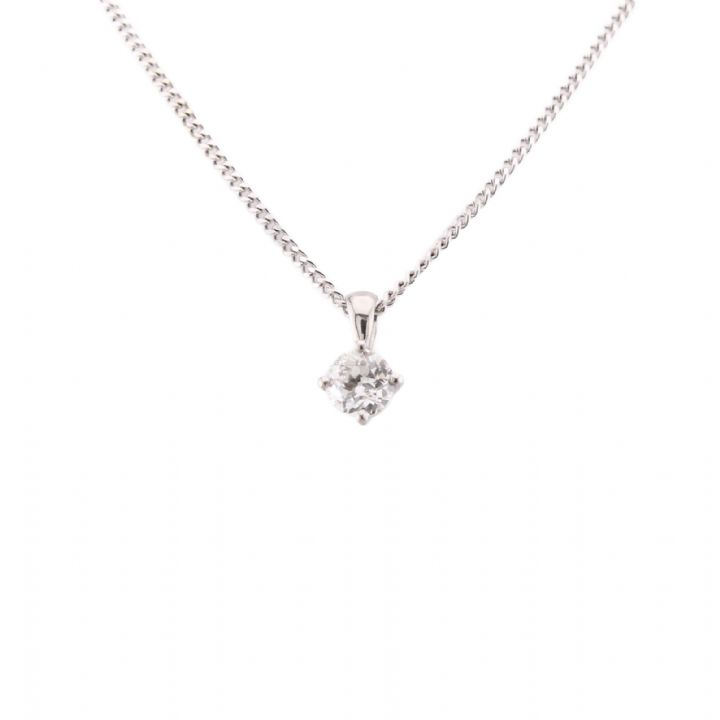 Pre-Owned Platinum Diamond Solitaire Pendant 0.66ct 1607921