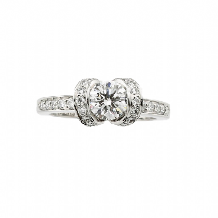 Pre-Owned Tiffany & Co Diamond Solitaire Ring 0.98ct Total
