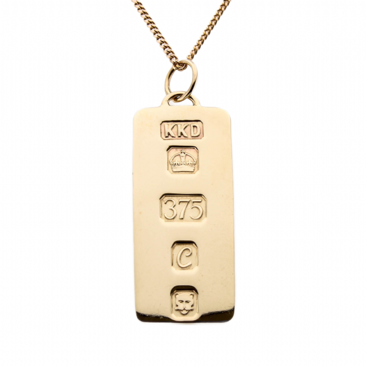 Pre-Owned 9ct Yellow Gold Ingot Pendant 1510967