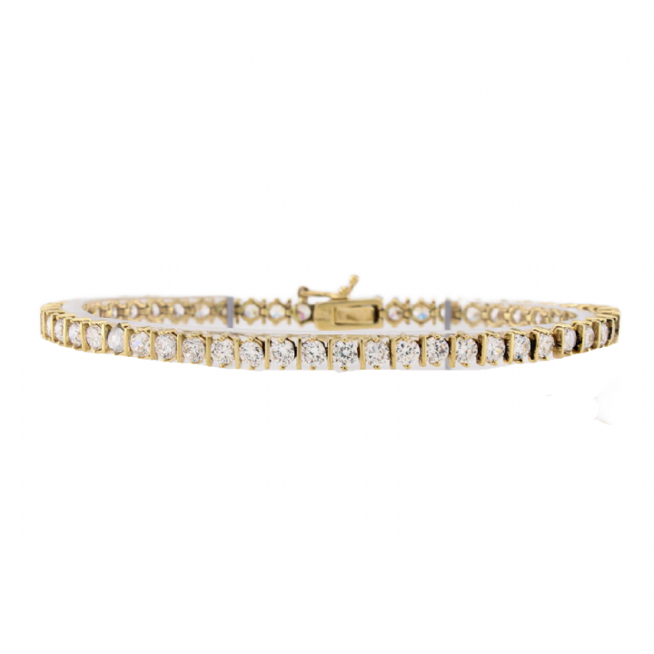 Pre-Owned 9ct Yellow Gold Stone Set Bracelet