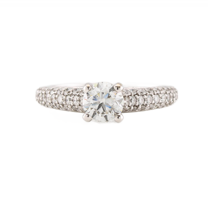 18ct White Gold Diamond Solitaire Ring 1.25ct Total 0521702