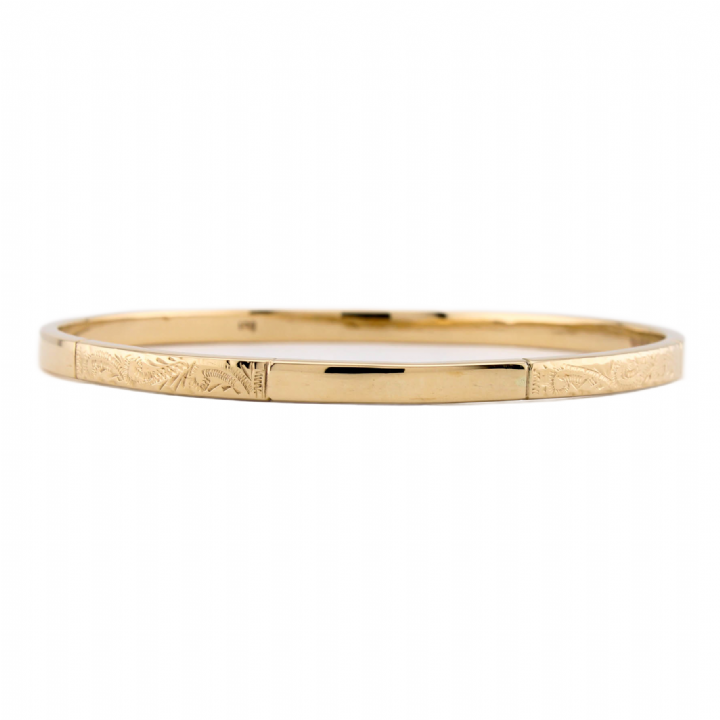 Pre-Owned 9ct Yellow Gold Round Bangle 7003434