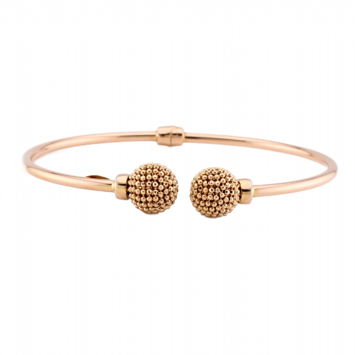 Pre-Owned 18ct Yellow Gold Textured Torque Bangle. 1523949