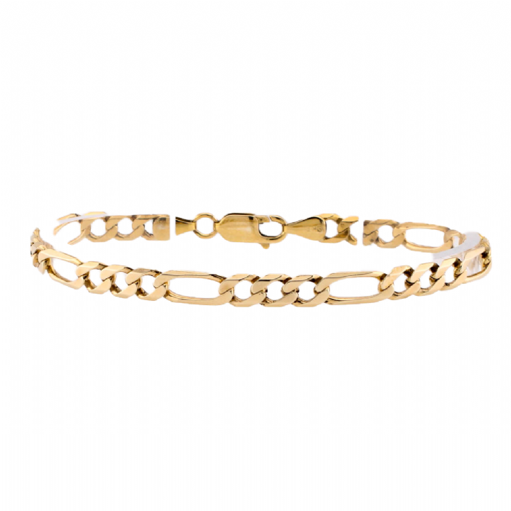 Pre-Owned 9ct Yellow Gold Figaro Link Bracelet 1505851