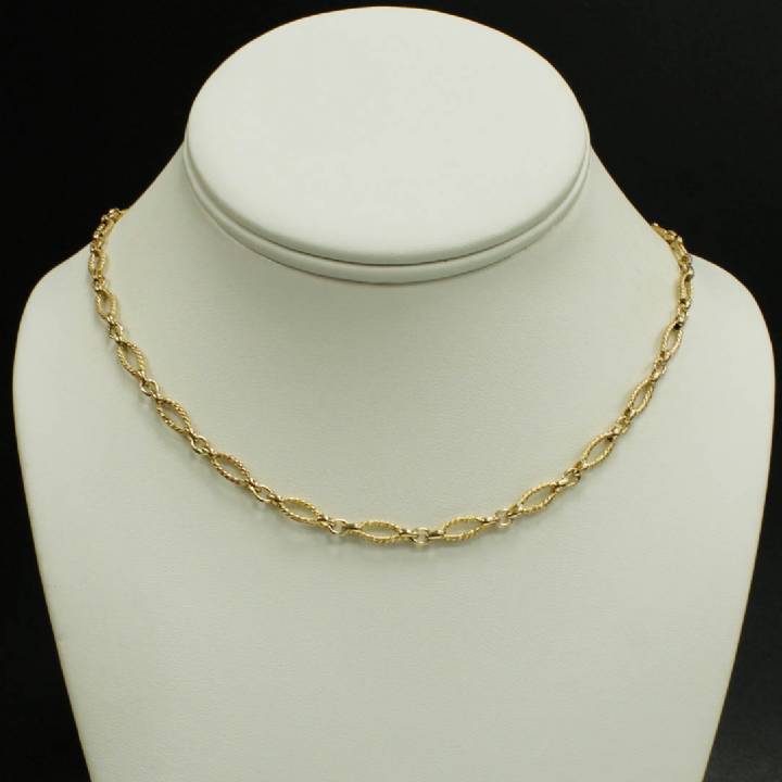 Pre-Owned 9ct Yellow Gold Fancy Oval Link Chain