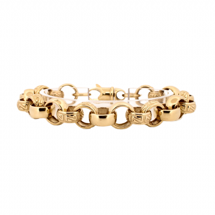 Pre-Owned 9ct Yellow Gold  Belcher Link Bracelet