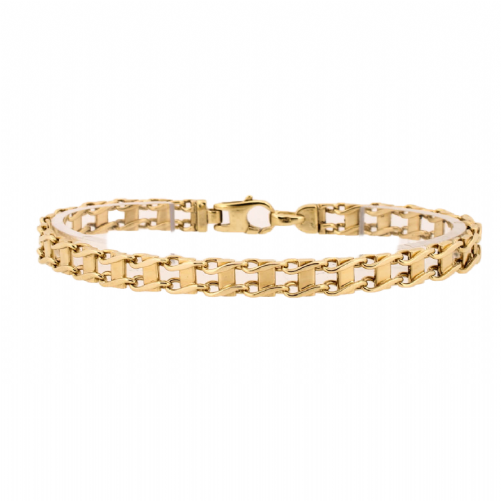 Pre-Owned 9ct Yellow Gold Fancy Link Bracelet 1503076