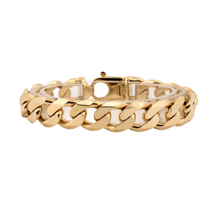 Pre-Owned 9ct Yellow Gold Curb Bracelet 1505857