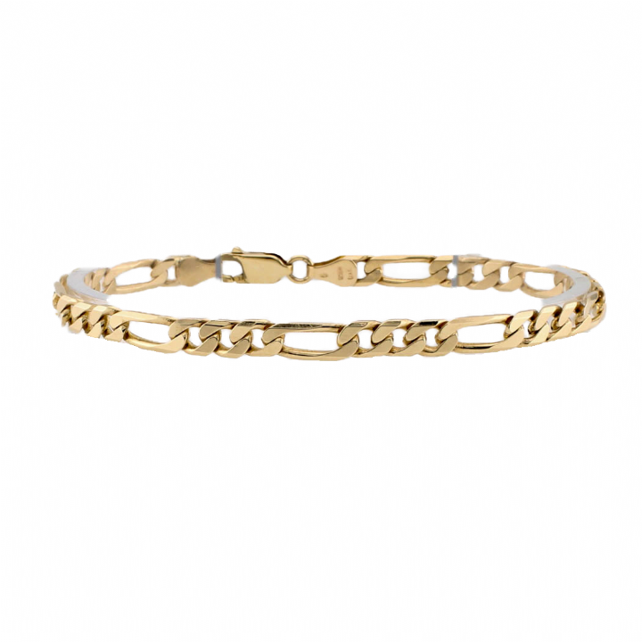 Pre-Owned 9ct Yellow Gold Figaro Bracelet 1503040