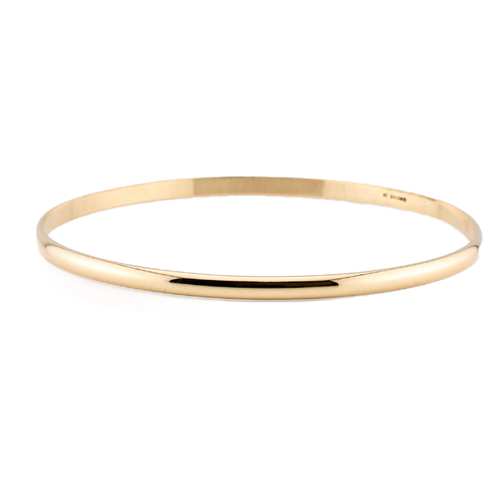 Pre-Owned 9ct Yellow Gold Polished Round Bangle