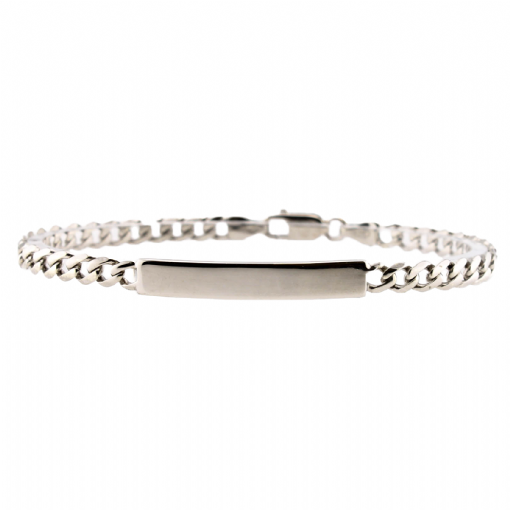 Pre-Owned 9ct White Gold ID Bracelet
