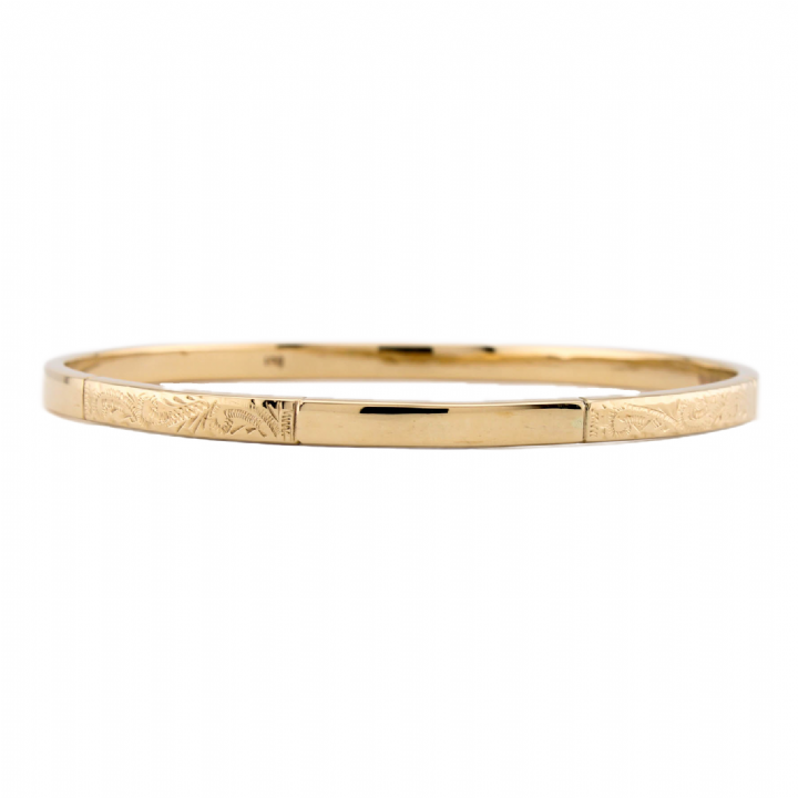 Pre-Owned 9ct Yellow Gold Round Bangle 7003434