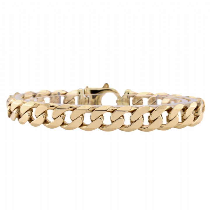 Pre-Owned 9ct Yellow Gold Curb Bracelet 7005357