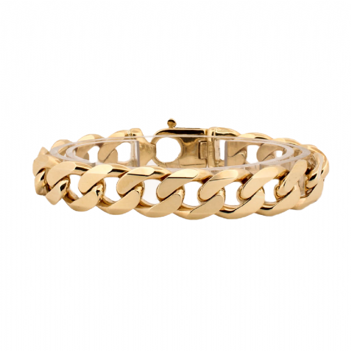 Pre-Owned 9ct Yellow Gold Curb Bracelet 1505857