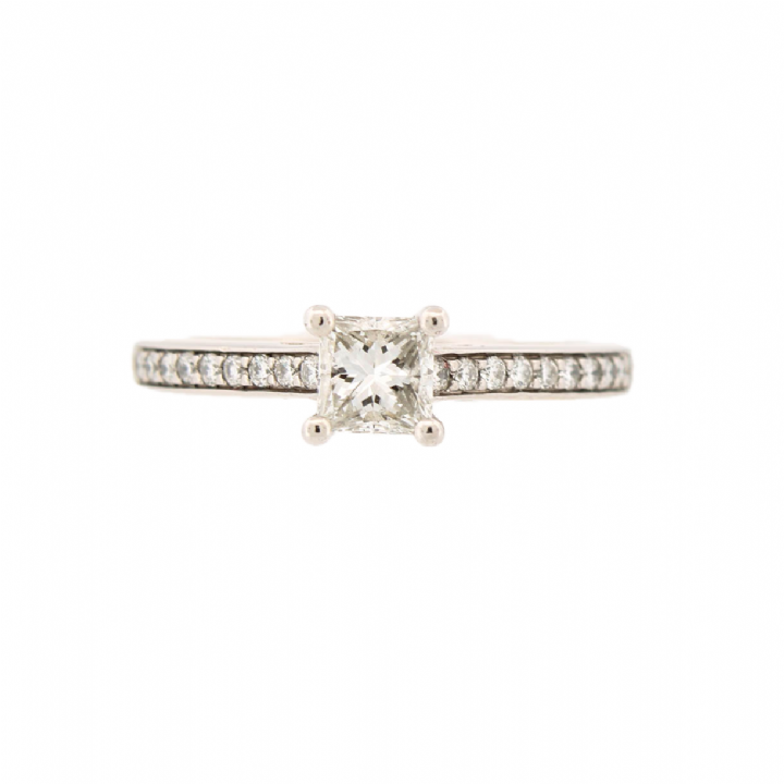 Pre-Owned Platinum Diamond Solitaire Ring Total 0.54ct