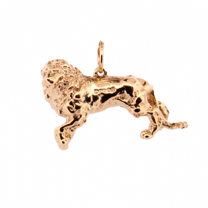 Pre-Owned 9ct Yellow Gold Solid Lion Pendant/Charm 1512610