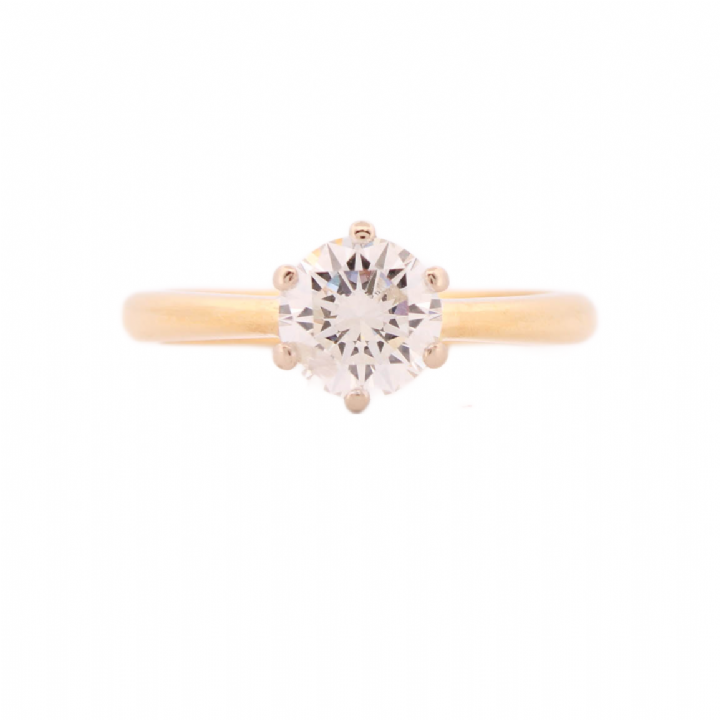 Pre-Owned 18ct Yellow Gold Diamond Solitaire Ring 1.00ct 1601987