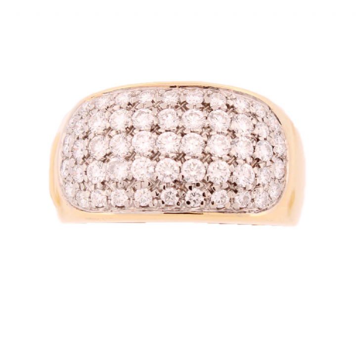 Pre-Owned 18ct Yellow Gold Diamond Pave Band Ring Total 1.20ct