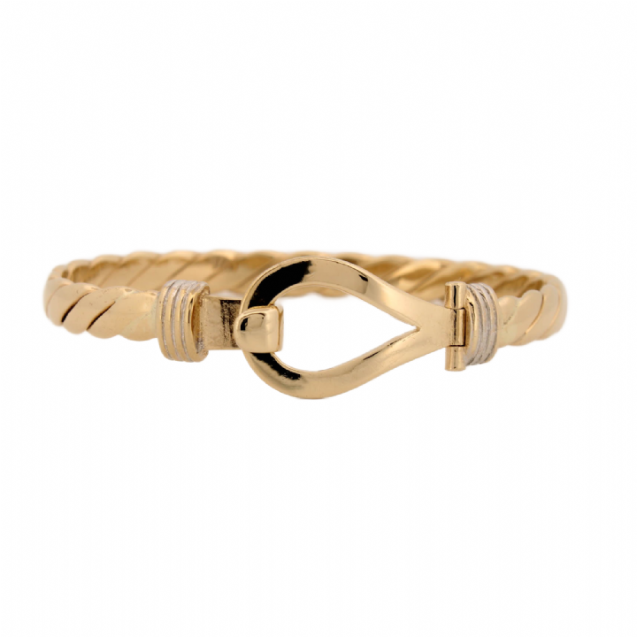 Pre-Owned 9ct Yellow Gold Childs' Hook Over Bangle