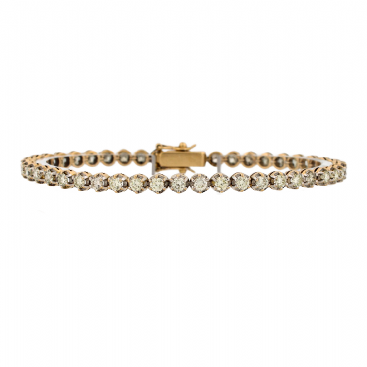 Pre-Owned 18ct Yellow Gold Diamond Line Bracelet Total 2.25ct