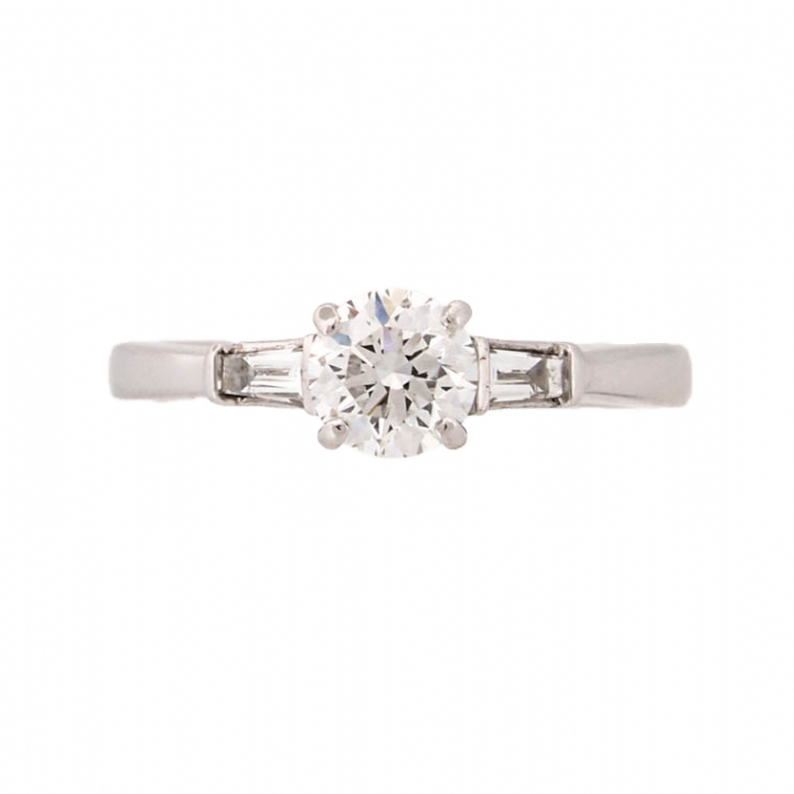 Pre-Owned 18ct White Gold Diamond Solitaire Ring Total 0.72ct 1601994